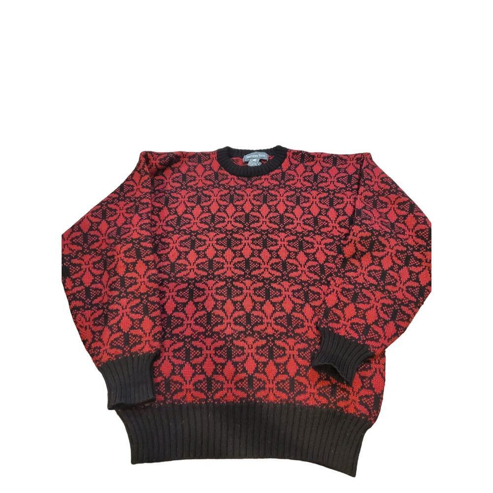 Christopher Hayes Vintage Wool Crewneck Intarsia? Sweater‎ Large